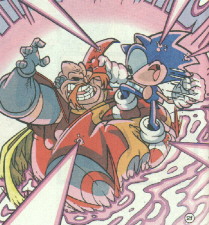 Sonic and Robotnik in their final battle