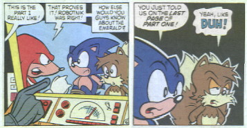 Sonic & Tails captured by Knuckles