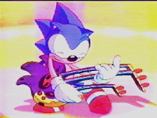 Sonic with guitar