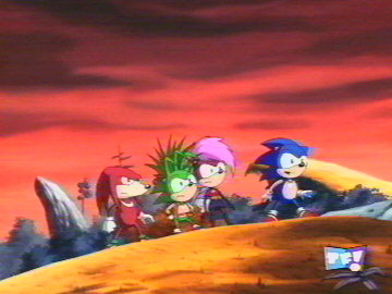 Sonic and friends on the Floating Island